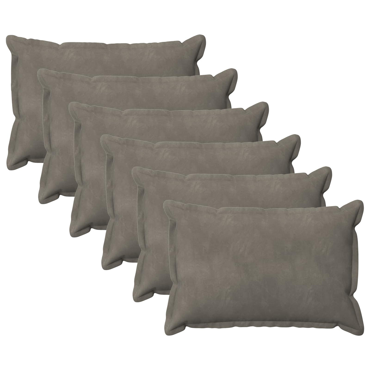 Presvlaka za jastuk 6 pcs HOUTEN Svjetlosiva 30 x 50 cm Baršun