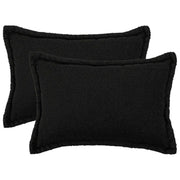 Presvlaka za jastuk 2 pcs HOUTEN Crna 30 x 50 cm Bouclé