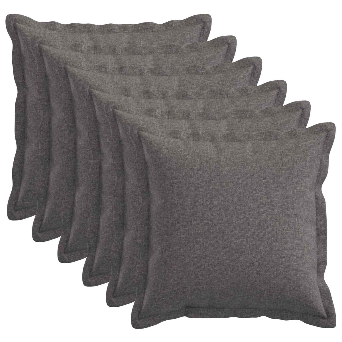 Presvlaka za jastuk 6 pcs HOUTEN Svjetlosiva 35 x 35 cm