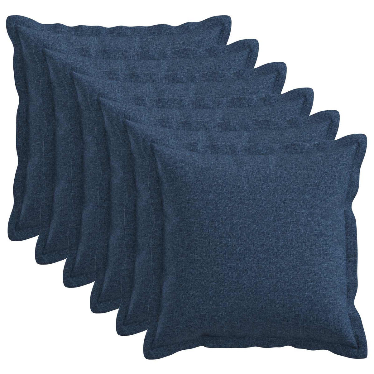 Presvlaka za jastuk 6 pcs HOUTEN Plava 40 x 40 cm Umjetni lan