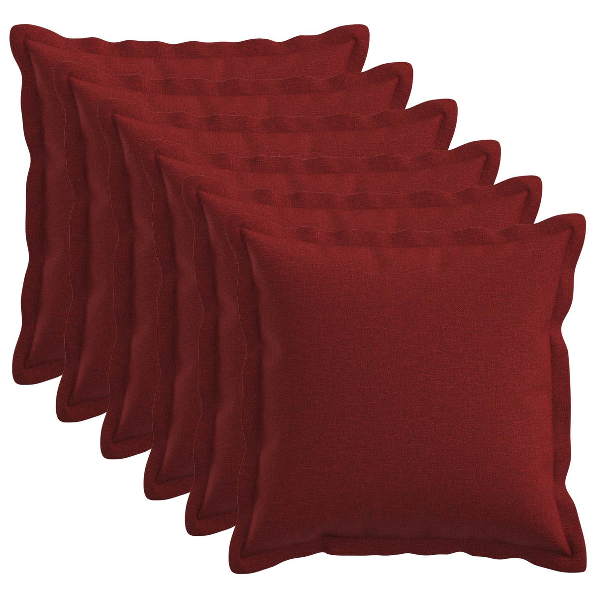 Presvlaka za jastuk 6 pcs HOUTEN Vinska crvena 40 x 40 cm