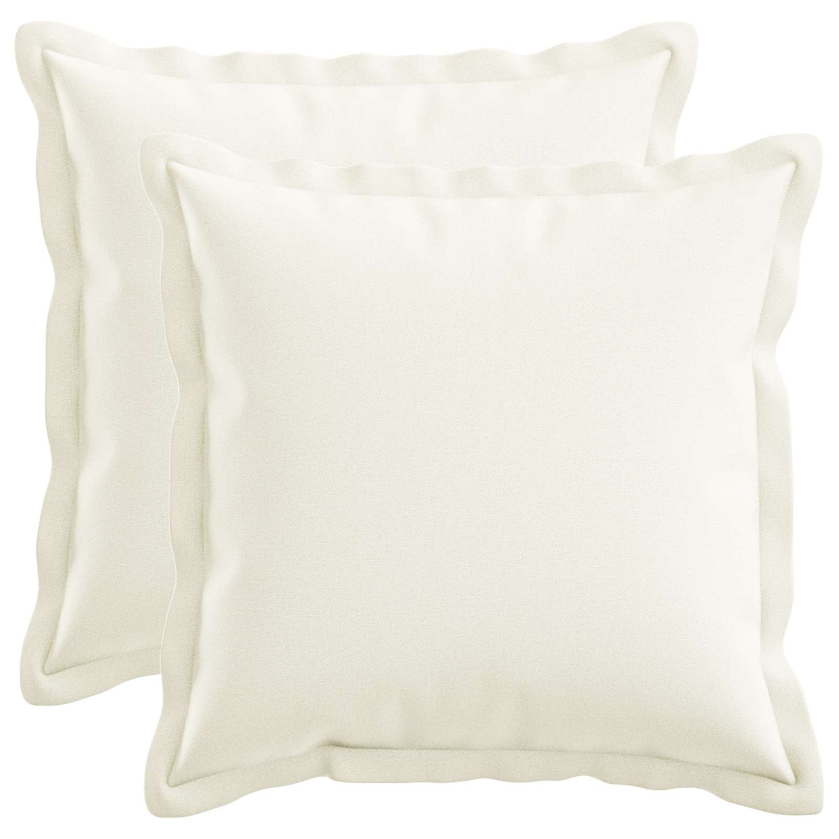 Presvlaka za jastuk 2 pcs HOUTEN Bijela 40 x 40 cm Umjetni lan