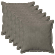 Presvlaka za jastuk 6 pcs HOUTEN Svjetlosiva 40 x 40 cm Baršun