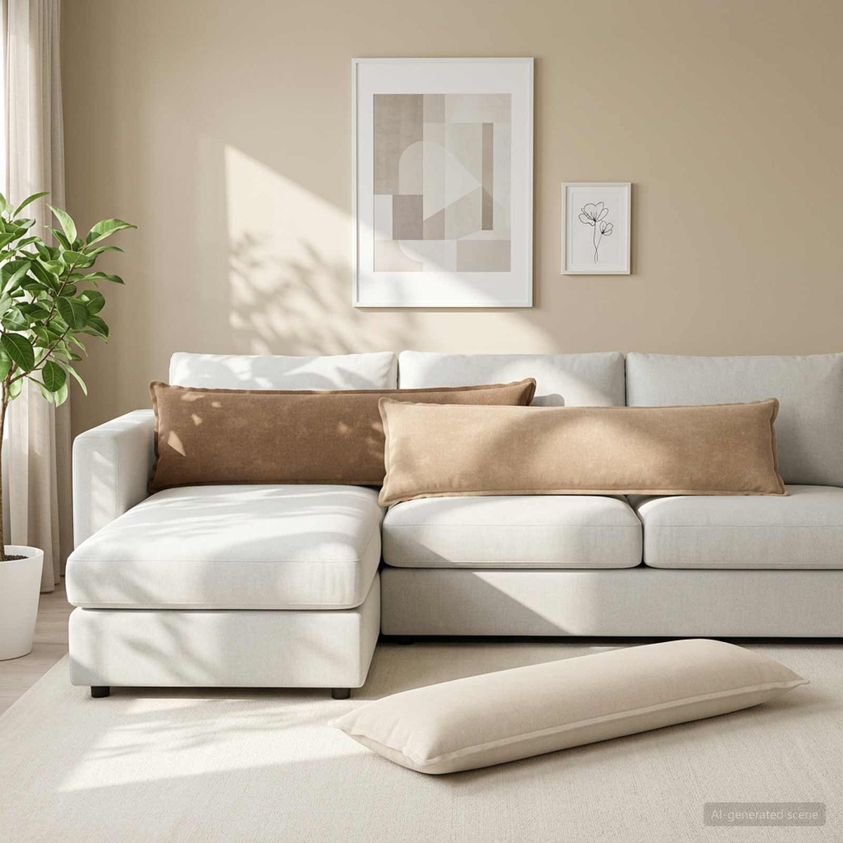 Presvlaka za jastuk 2 kom. HOUTEN Krem 40 x 145 cm