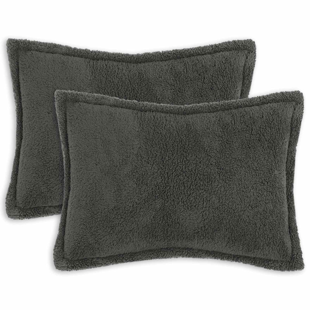 Presvlaka za jastuk 2 pcs HOUTEN Tamnosiva 40 x 60 cm Bouclé
