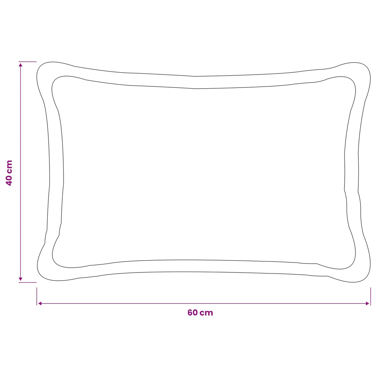Presvlaka za jastuk 2 pcs HOUTEN Tamnosiva 40 x 60 cm Bouclé