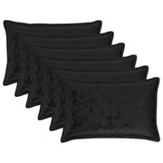 Presvlaka za jastuk 6 pcs HOUTEN Crna 40 x 60 cm Flanel