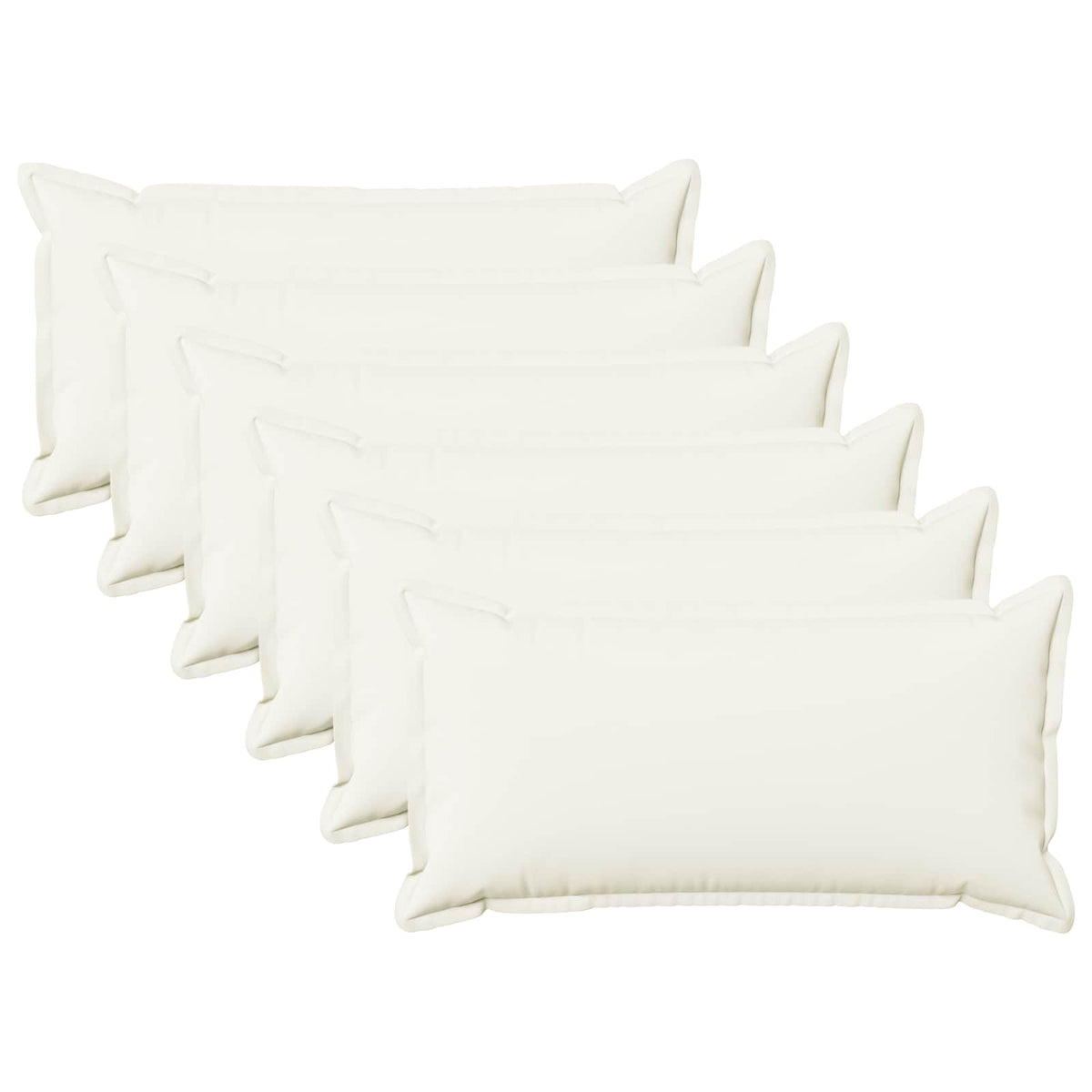 Presvlaka za jastuk 6 pcs HOUTEN Bijela 40 x 70 cm Umjetni lan