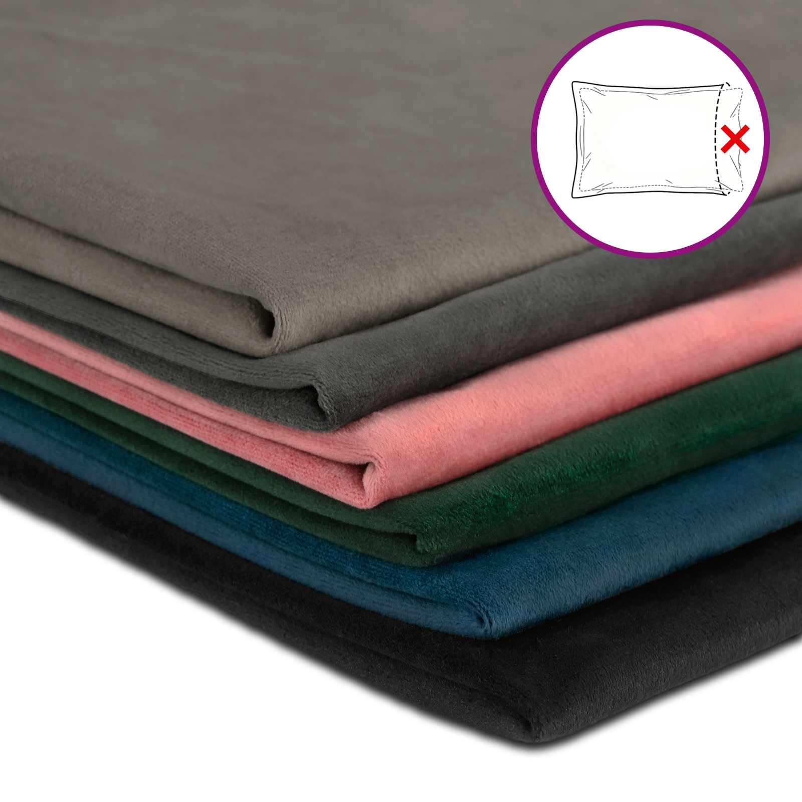 Presvlaka za jastuk 6 pcs HOUTEN Plava 40 x 70 cm Baršun