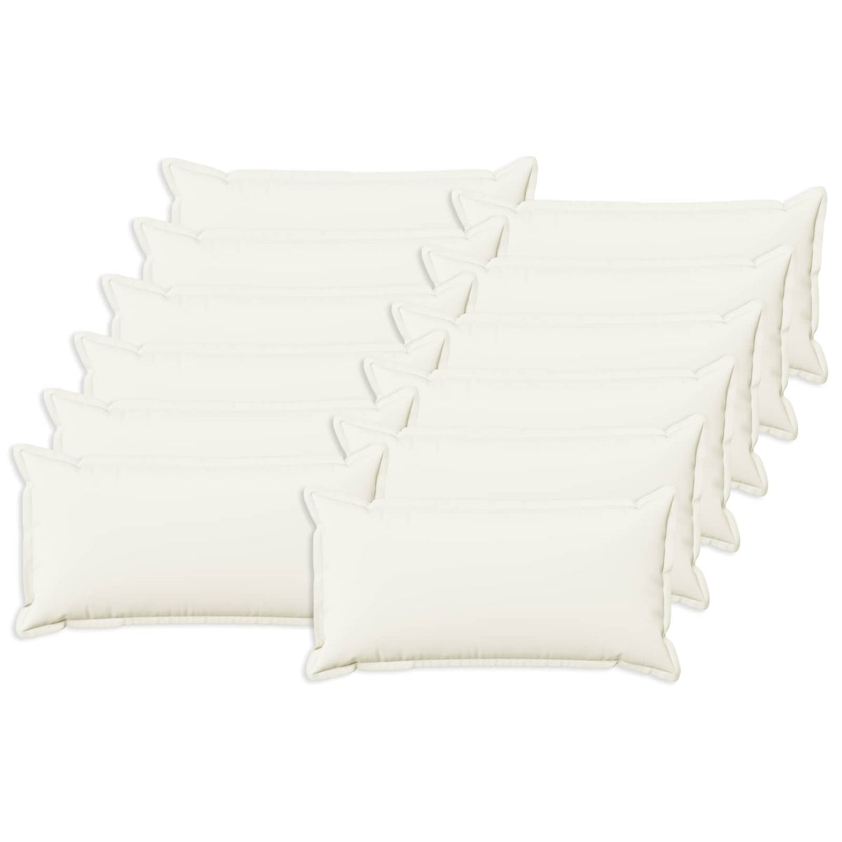 Presvlaka za jastuk 12 pcs HOUTEN Bijela 40 x 80 cm Umjetni lan