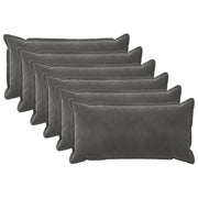 Presvlaka za jastuk 6 pcs HOUTEN Tamnosiva 40 x 80 cm Baršun