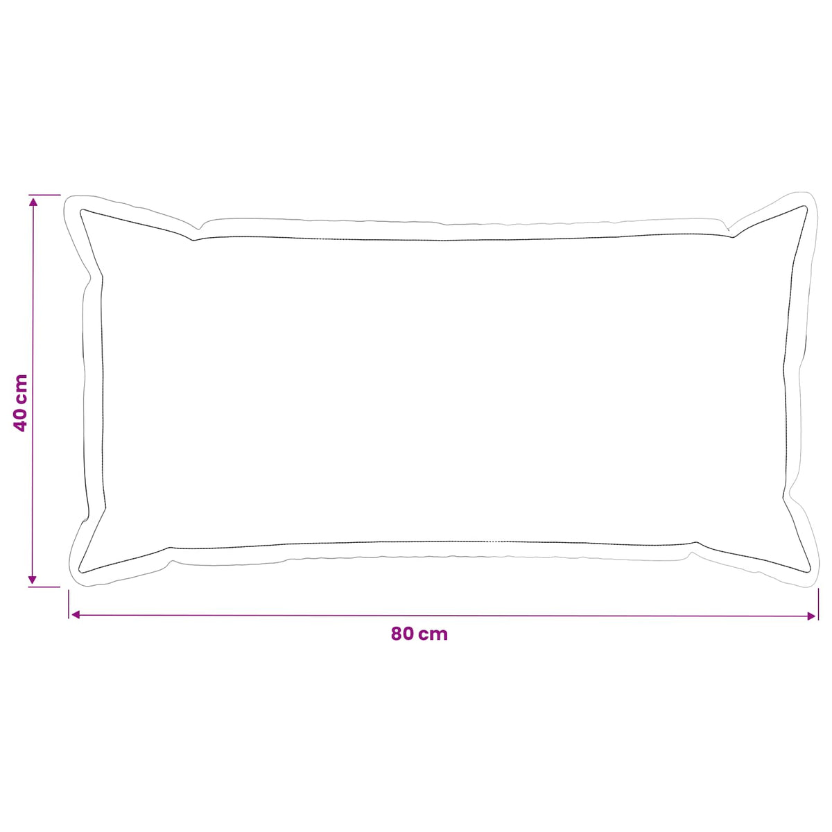 Presvlaka za jastuk 6 kom. HOUTEN Krem 40 x 80 cm Poliester