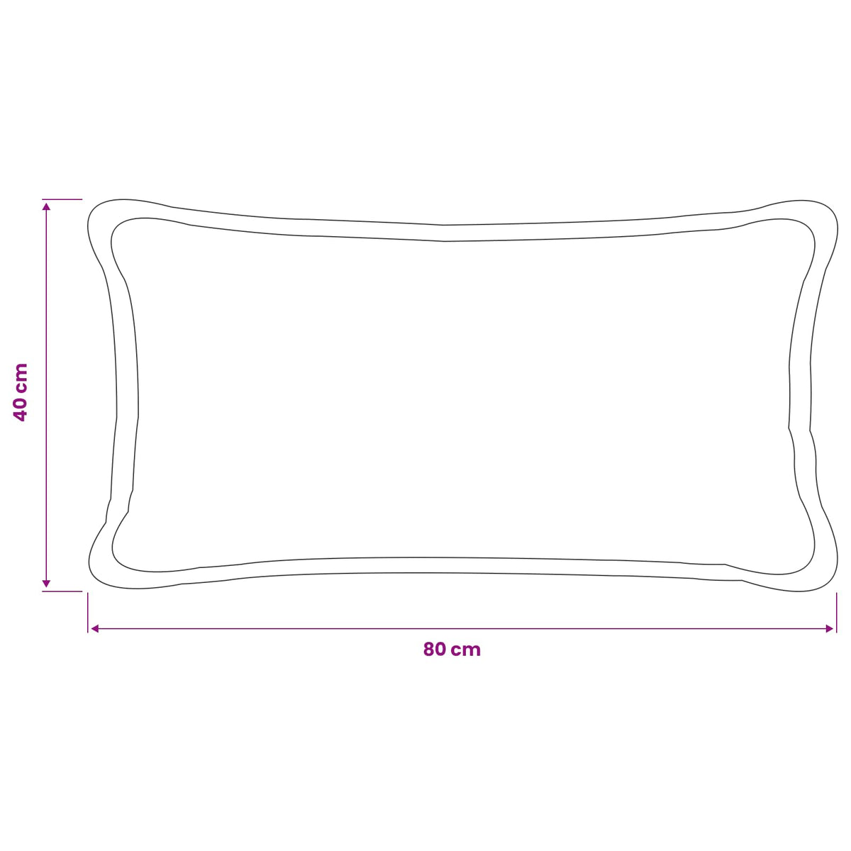 Presvlaka za jastuk 12 kom. HOUTEN Tamnosiva 40 x 80 cm Bouclé