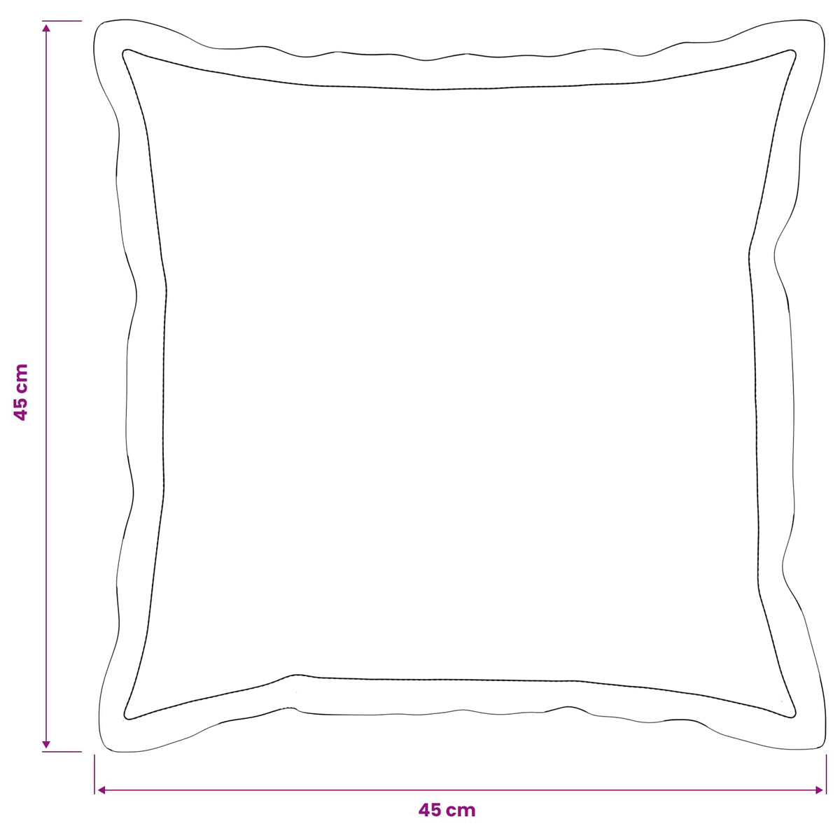 Presvlaka za jastuk 2 pcs HOUTEN Tamnozelena 45 x 45 cm