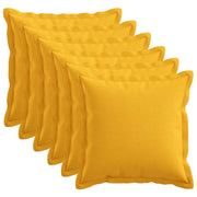 Presvlaka za jastuk 6 pcs HOUTEN Svijetlo žuta 45 x 45 cm