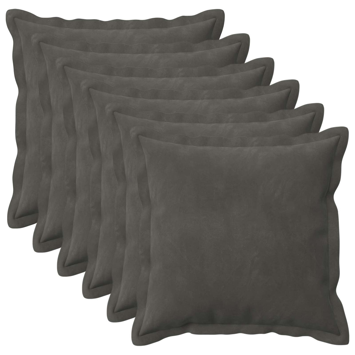 Presvlaka za jastuk 6 pcs HOUTEN Tamnosiva 45 x 45 cm Baršun