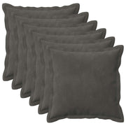 Presvlaka za jastuk 6 pcs HOUTEN Tamnosiva 45 x 45 cm Baršun