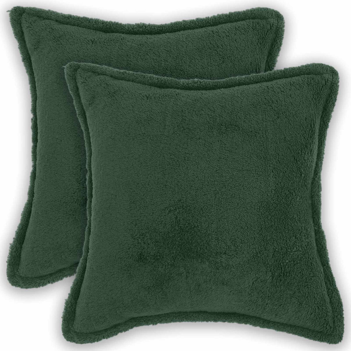 Presvlaka za jastuk 2 pcs HOUTEN Tamnozelena 45 x 45 cm Bouclé
