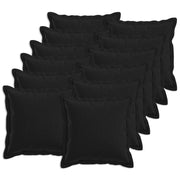 Presvlaka za jastuk 12 pcs HOUTEN Crna 50 x 50 cm Umjetni lan