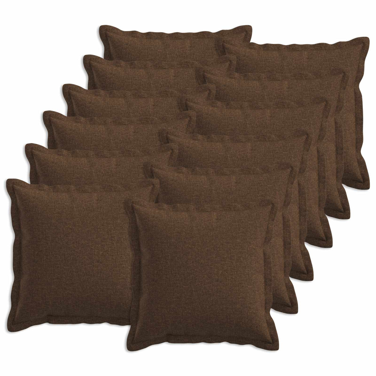 Presvlaka za jastuk 12 pcs HOUTEN Smeđa 50 x 50 cm Umjetni lan
