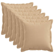 Presvlaka za jastuk 6 pcs HOUTEN Krem 50 x 50 cm Umjetni lan