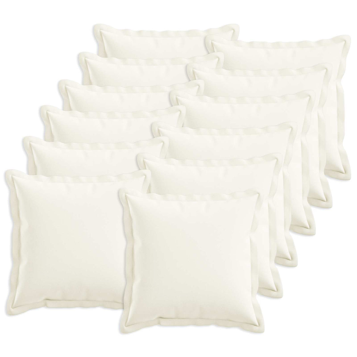 Presvlaka za jastuk 12 pcs HOUTEN Bijela 50 x 50 cm Umjetni lan