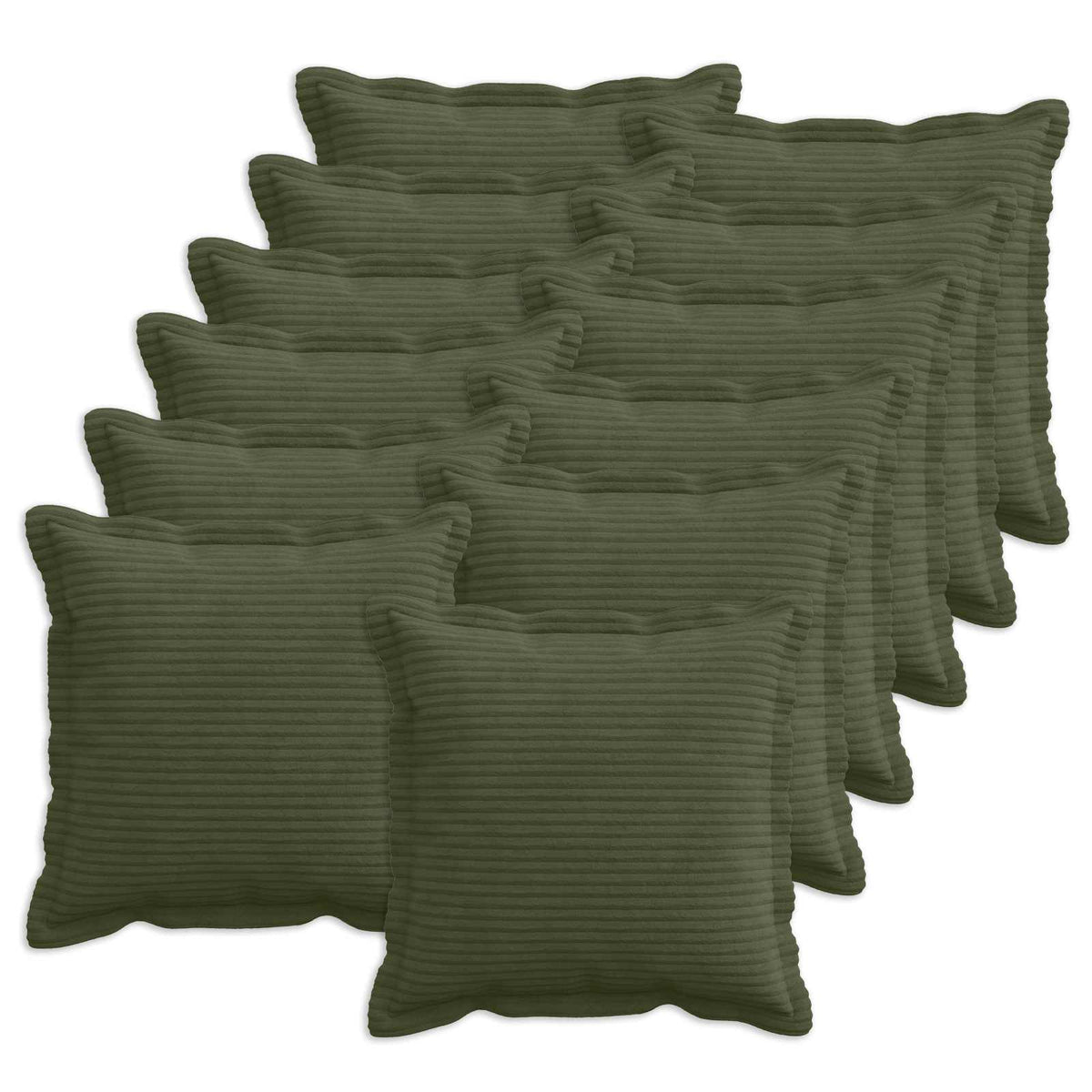Presvlaka za jastuk 12 kom. HOUTEN Zelena 50 x 50 cm Kord