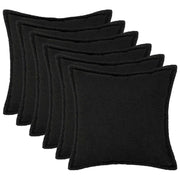 Presvlaka za jastuk 6 pcs HOUTEN Crna 50 x 50 cm Bouclé