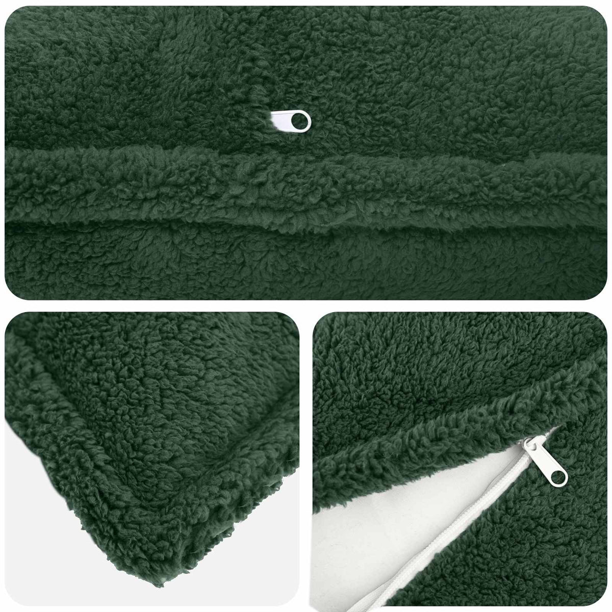 Presvlaka za jastuk 12 pcs HOUTEN Tamnozelena 50 x 50 cm Bouclé