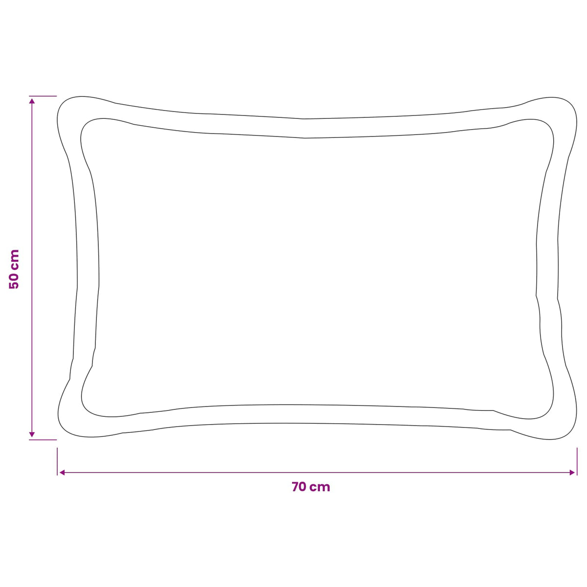 Presvlaka za jastuk 6 pcs HOUTEN Tamnozelena 50 x 70 cm Bouclé
