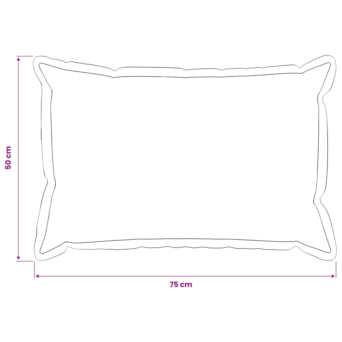 Presvlaka za jastuk 2 pcs HOUTEN Tamnozelena 50 x 75 cm