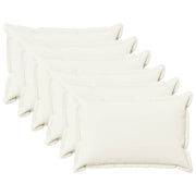 Presvlaka za jastuk 6 pcs HOUTEN Bijela 50 x 80 cm Umjetni lan
