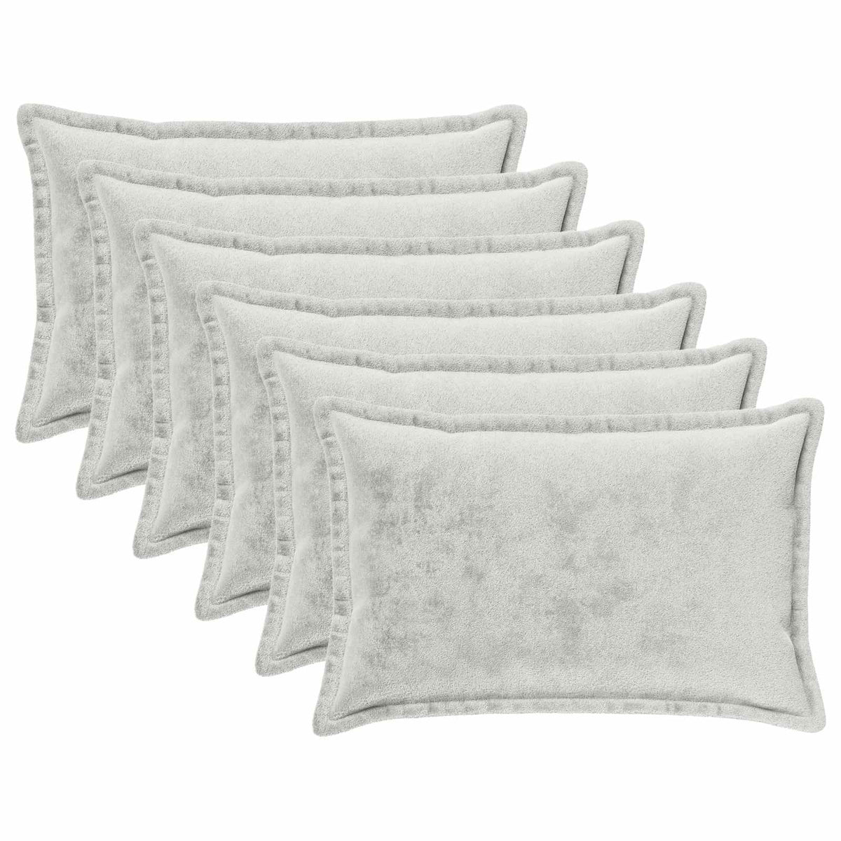 Presvlaka za jastuk 6 pcs HOUTEN Svjetlosiva 50 x 80 cm Flanel