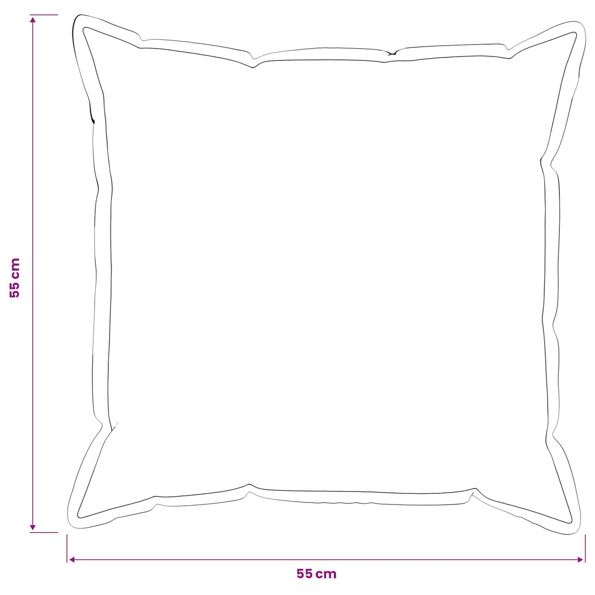 Presvlaka za jastuk 2 pcs HOUTEN Krem 55 x 55 cm Umjetni lan