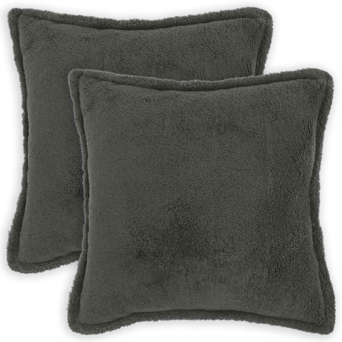 Presvlaka za jastuk 2 pcs HOUTEN Tamnosiva 55 x 55 cm Bouclé