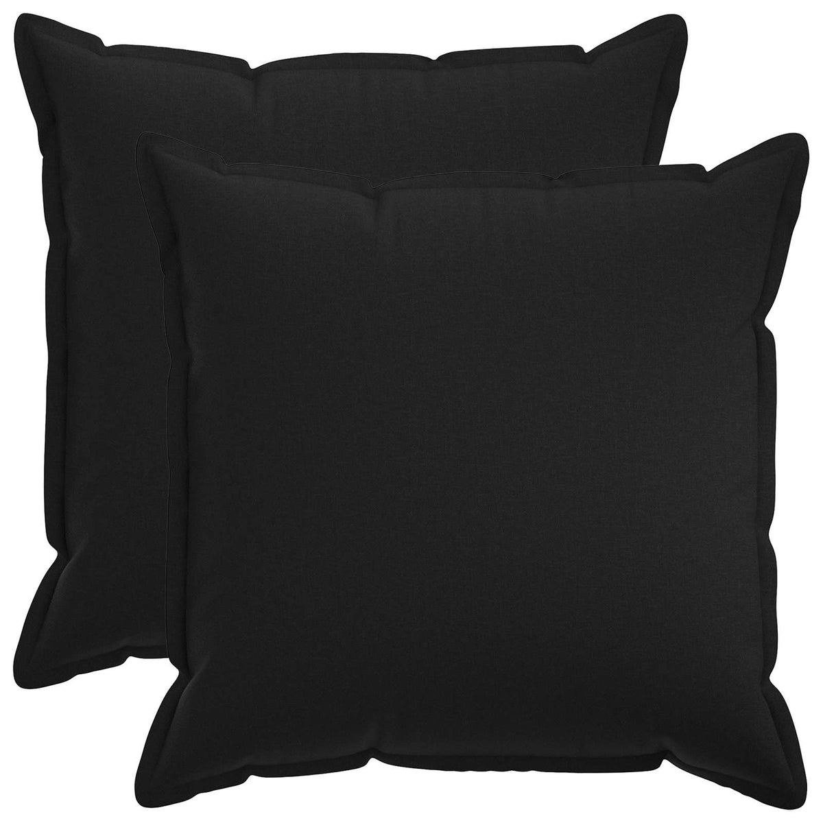 Presvlaka za jastuk 2 pcs HOUTEN Crna 60 x 60 cm Umjetni lan