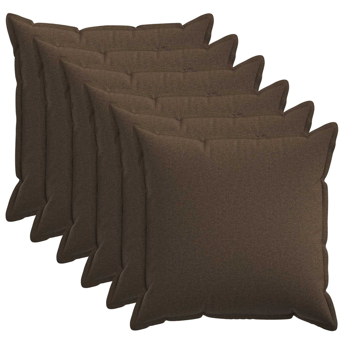 Presvlaka za jastuk 6 pcs HOUTEN Sivosmeđa 60 x 60 cm