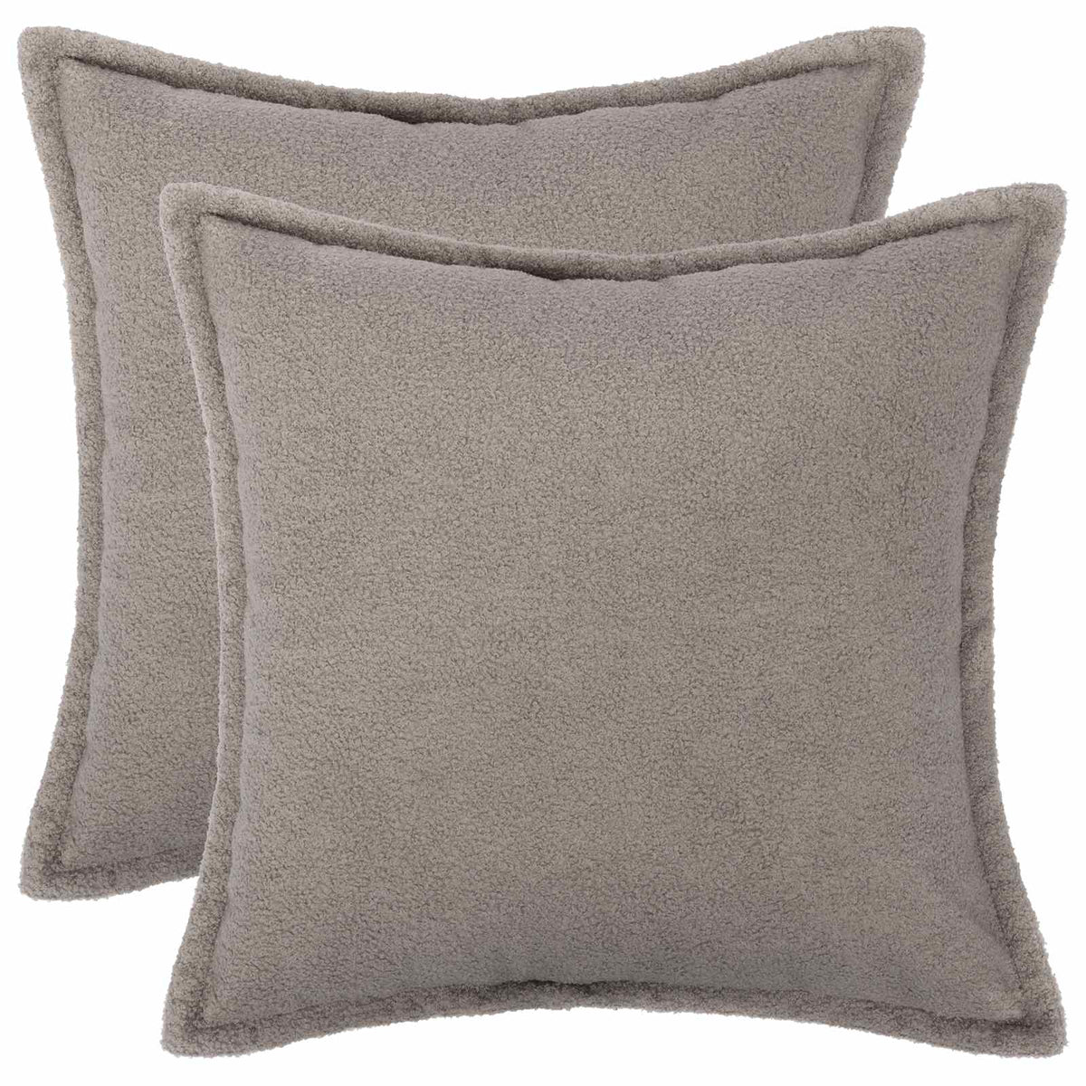 Presvlaka za jastuk 2 pcs HOUTEN Svjetlosiva 60 x 60 cm Bouclé