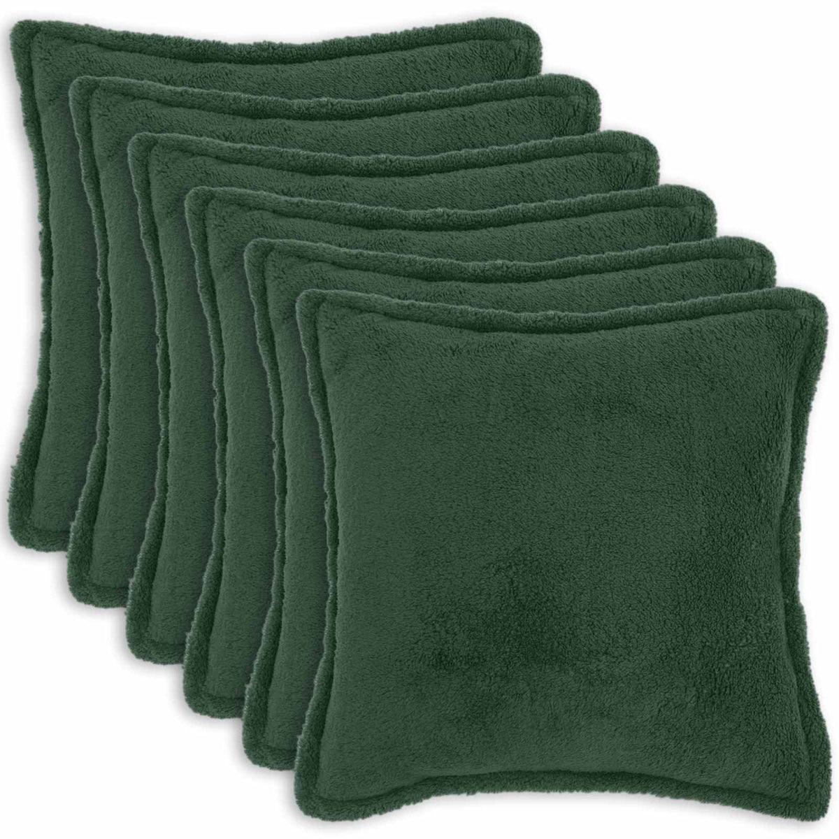 Presvlaka za jastuk 6 pcs HOUTEN Tamnozelena 60 x 60 cm Bouclé