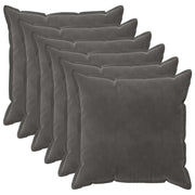 Presvlaka za jastuk 6 pcs HOUTEN Tamnosiva 65 x 65 cm Baršun