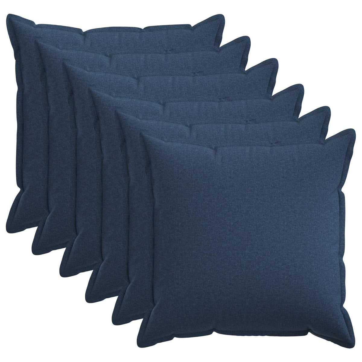 Presvlaka za jastuk 6 pcs HOUTEN Plava 70 x 70 cm Umjetni lan