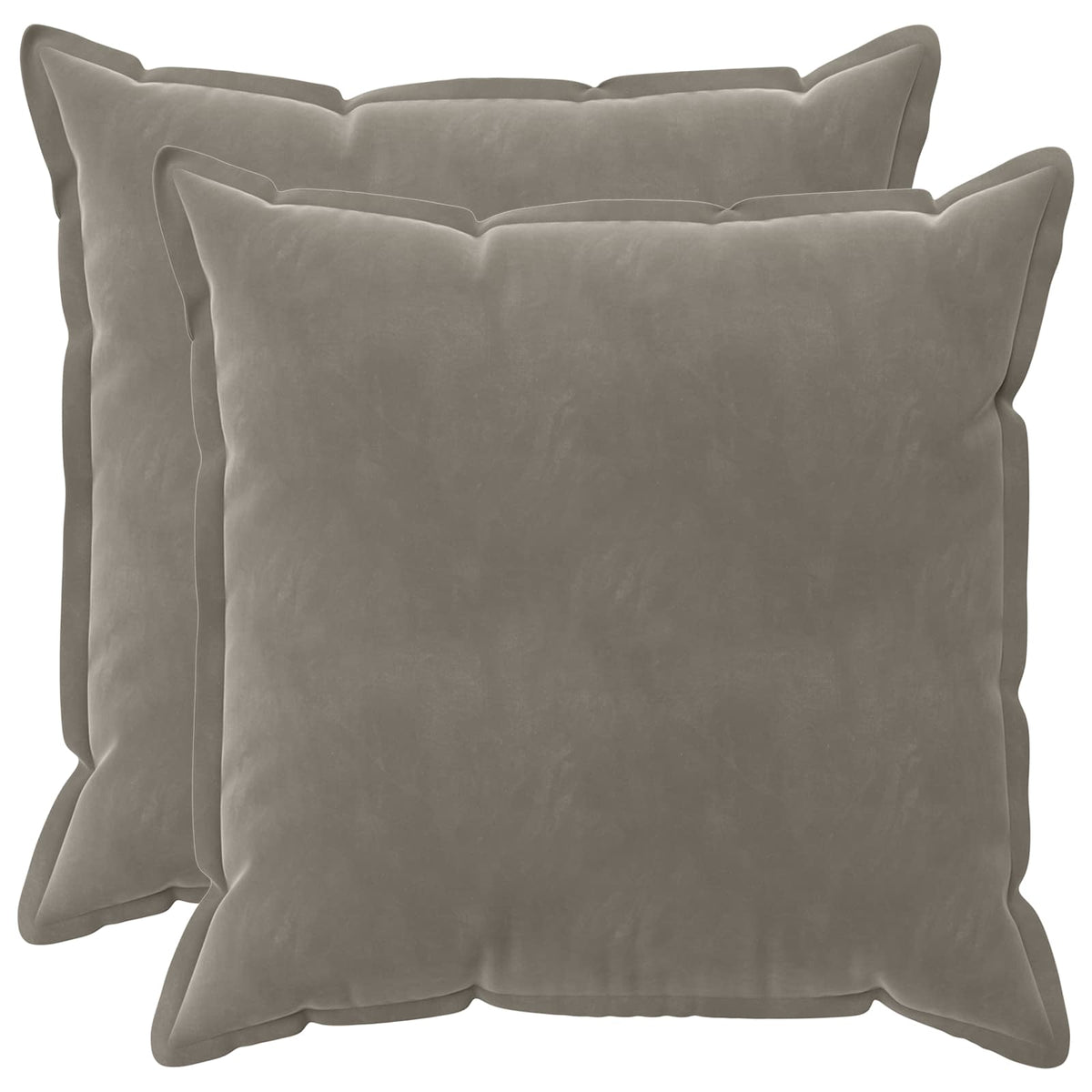 Presvlaka za jastuk 2 pcs HOUTEN Svjetlosiva 70 x 70 cm Baršun