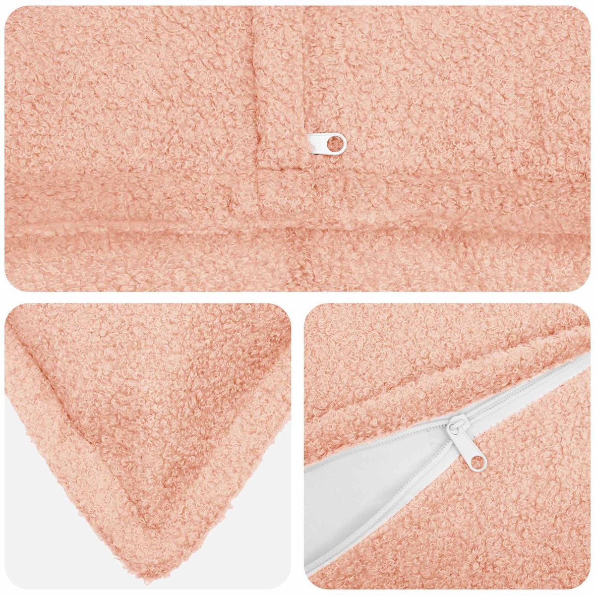 Presvlaka za jastuk 2 pcs HOUTEN Ružičasta 70 x 70 cm Bouclé