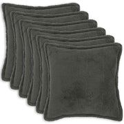 Presvlaka za jastuk 6 pcs HOUTEN Tamnosiva 70 x 70 cm Bouclé