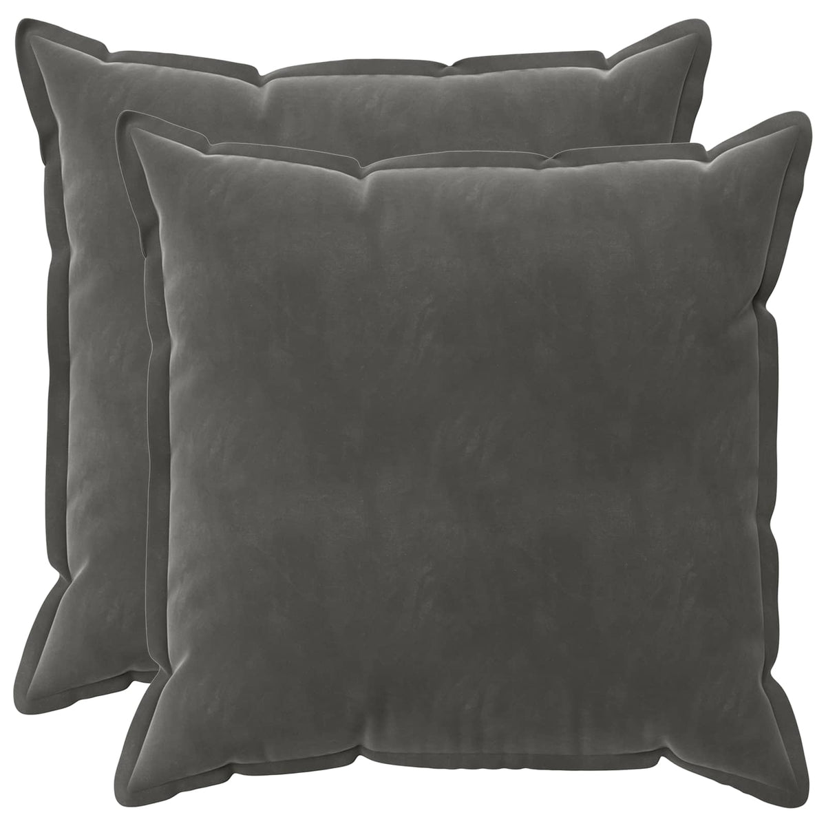 Presvlaka za jastuk 2 pcs HOUTEN Tamnosiva 80 x 80 cm Baršun