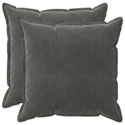 Presvlaka za jastuk 2 pcs HOUTEN Tamnosiva 80 x 80 cm Baršun