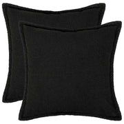 Presvlaka za jastuk 2 pcs HOUTEN Crna 80 x 80 cm Bouclé