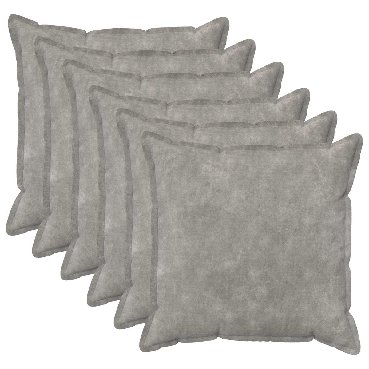 Presvlaka za jastuk 6 pcs HOUTEN Svjetlosiva 80 x 80 cm