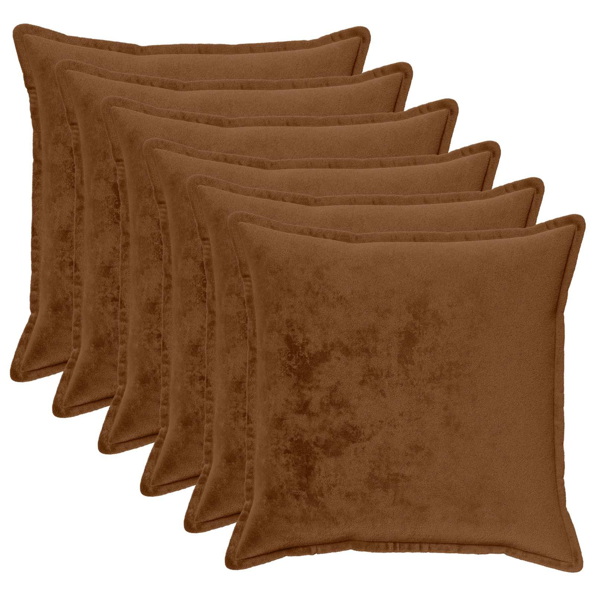 Presvlaka za jastuk 6 pcs HOUTEN Svijetlosmeđa 80 x 80 cm