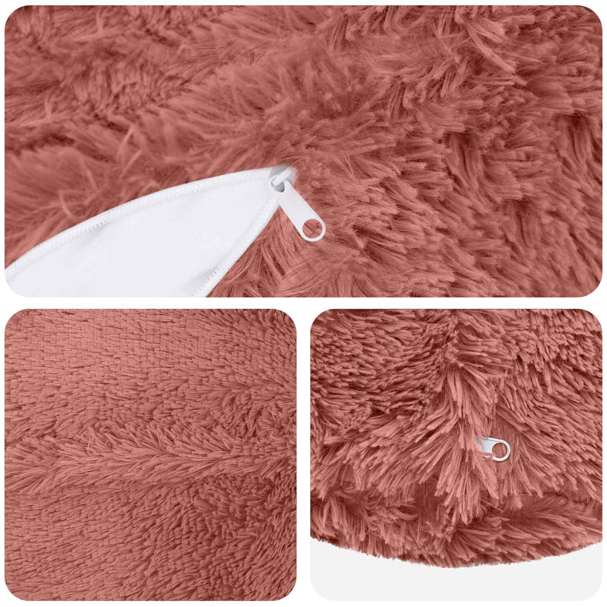 Presvlaka za jastuk 6 pcs HEERLEN Ružičasta Ø 30 cm PV flis